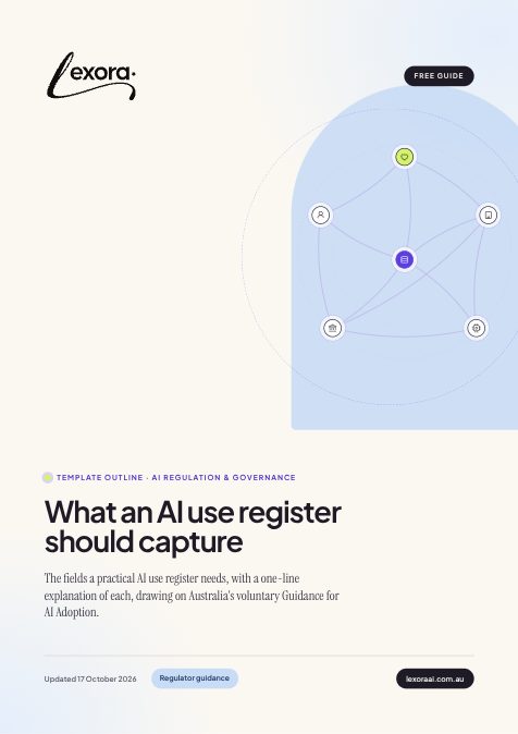 Cover of the free guide: What an AI use register should capture