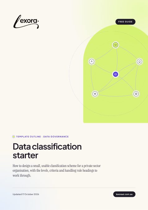 Cover of the free guide: Data classification starter