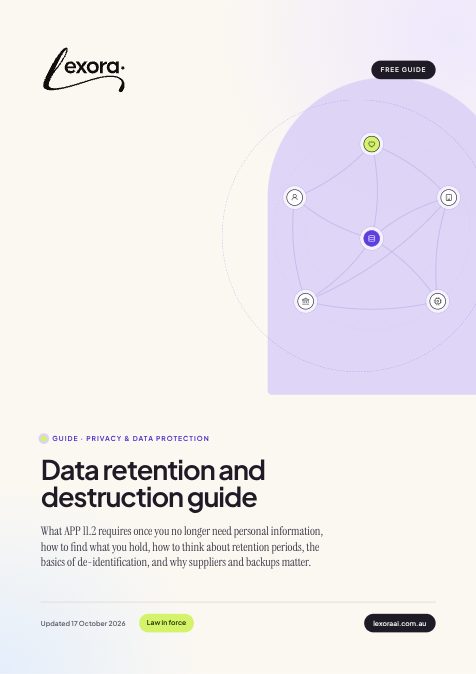 Cover of the free guide: Data retention and destruction guide