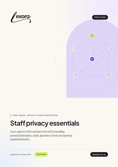 Cover of the free guide: Staff privacy essentials